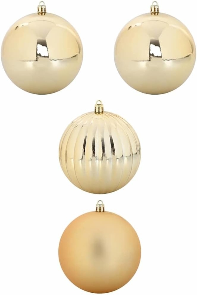 vidaXL Weihnachtskugel-Set 4 pcs Gold Kunststoff 42018871 Bild 1