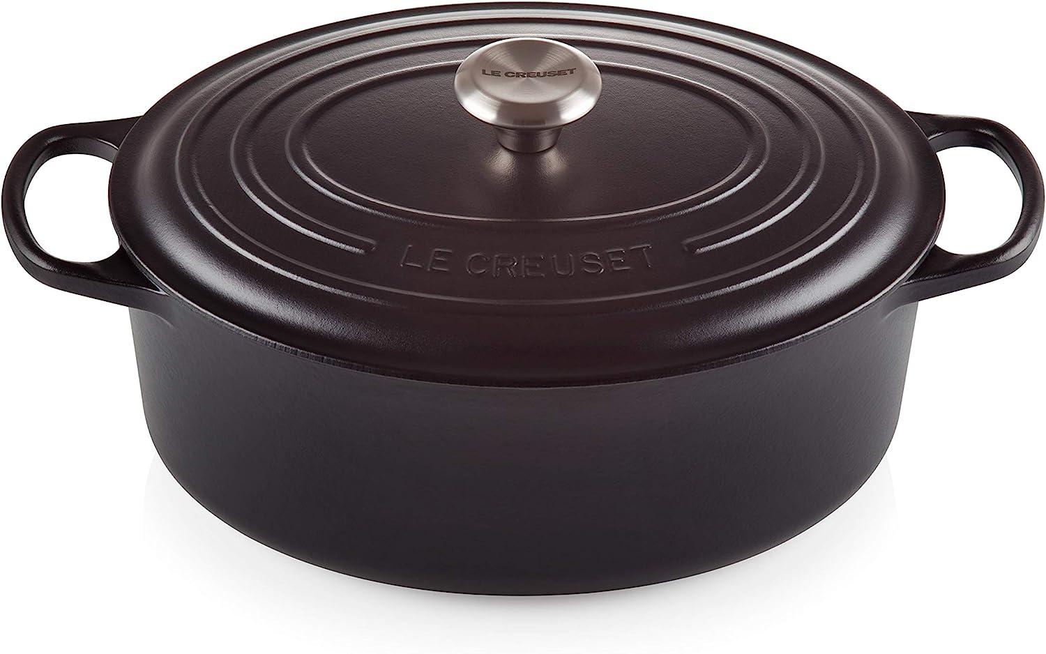 Le Creuset Bräter 'Signature' , Gusseisen , Oval, für alle Herdarten und Induktion geeignet, Schwarz, 31,0 cm Bild 1