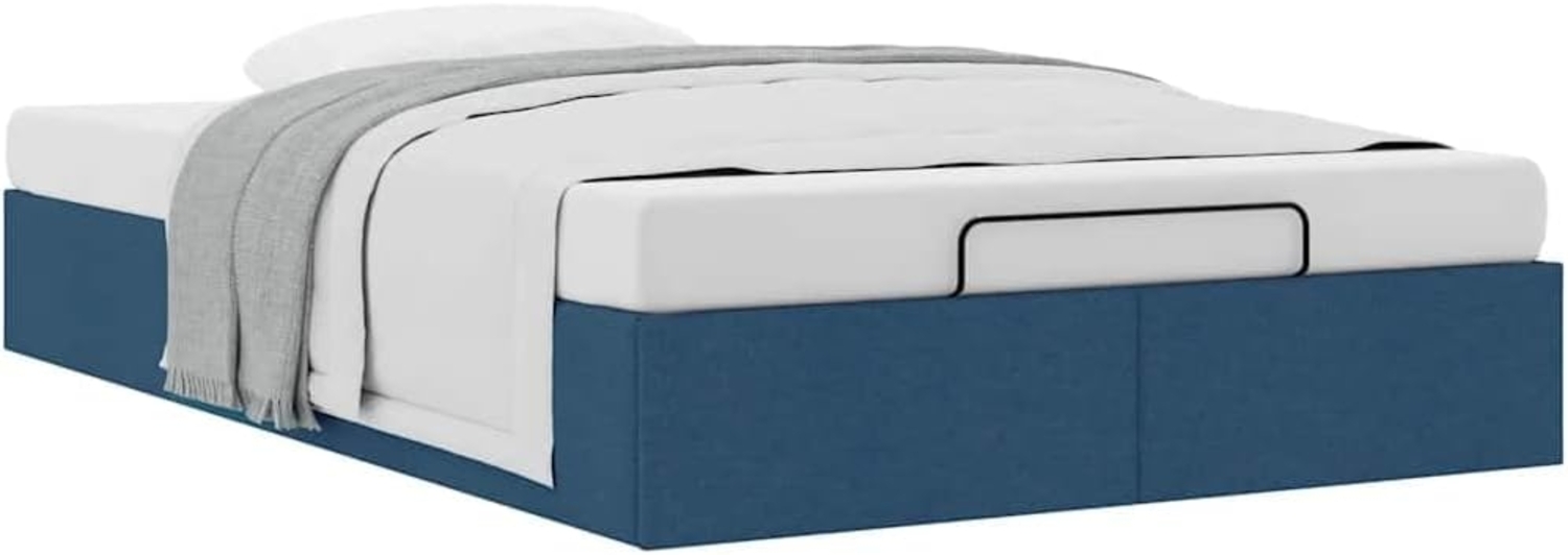 Ottoman-Bett ohne Matratze Blau 120x200 cm Stoff 3310874 Bild 1