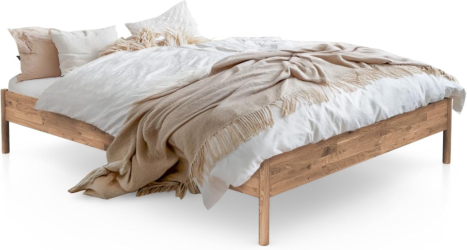 byoak Massivholzbett AGNES ohne Kopfteil, Geölt Bild 1