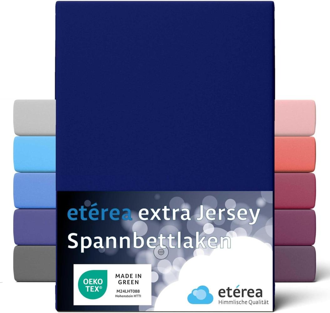 etérea Extra Jersey Spannbettlaken Marine 180x200 - 200x220 cm Bild 1