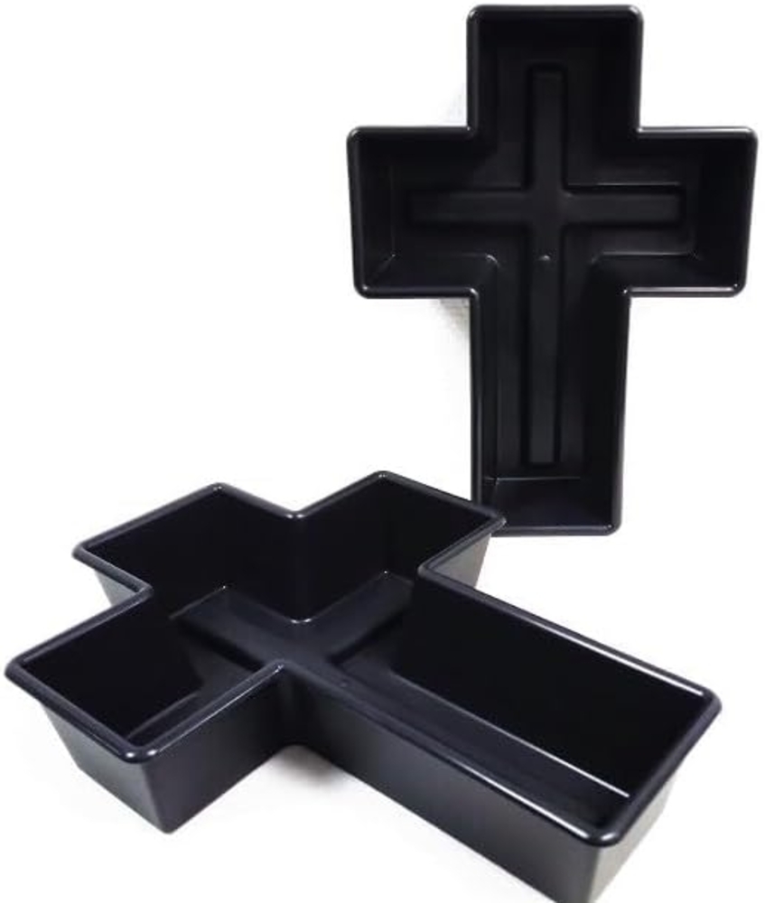 Schulz 8056 Grab Pflanzschale Kreuz Kunststoff Anthrazit Bild 1