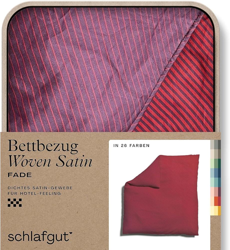 Schlafgut Woven Fade Bettwäsche|Bettbezug einzeln 200x200 cm| red-deep-purple-deep Bild 1