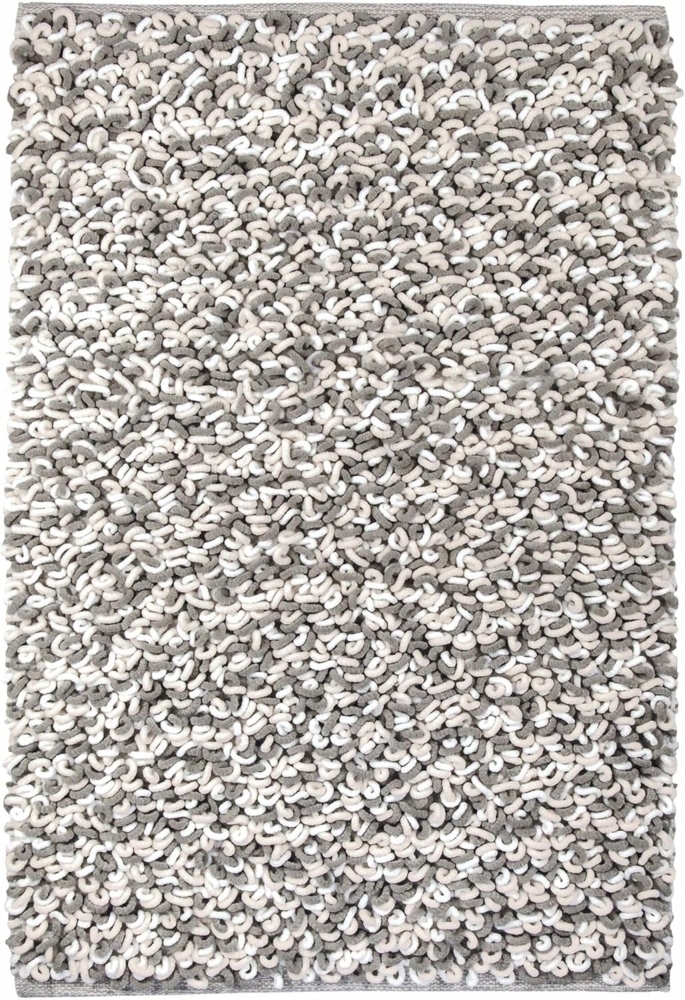 Kleine Wolke Badematte Sling, Höhe 20 mm, rutschhemmend beschichtet, fußbodenheizungsgeeignet, Baumwolle, Polyester, rechteckig, Badteppich, handgefertigt, 2 farbige Schlingenoptik Bild 1