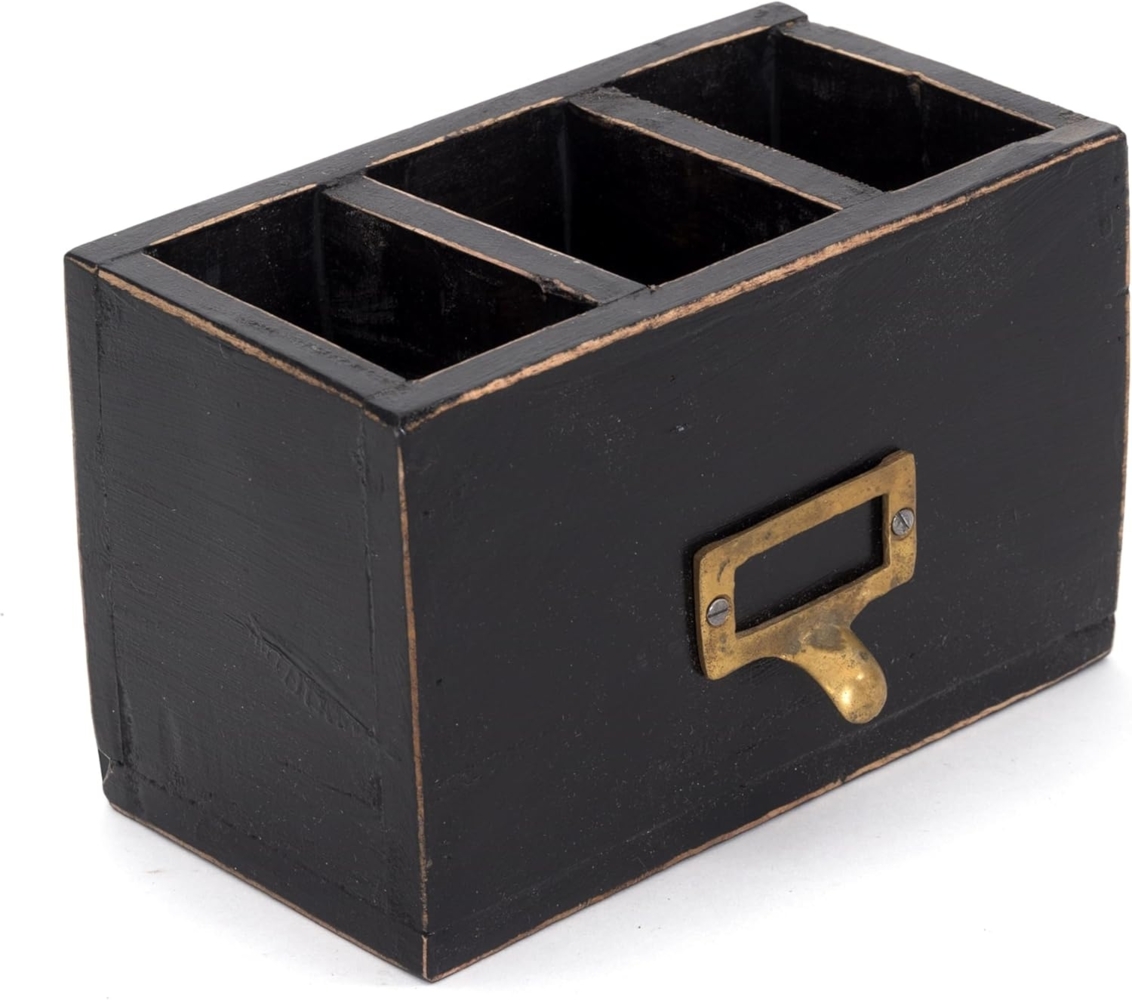 DESIGN DELIGHTS Aufbewahrungsbox STIFTEHALTER "BOX 18", Altholz massiv, 19x12 cm (BxH), Stiftebox, F Bild 1