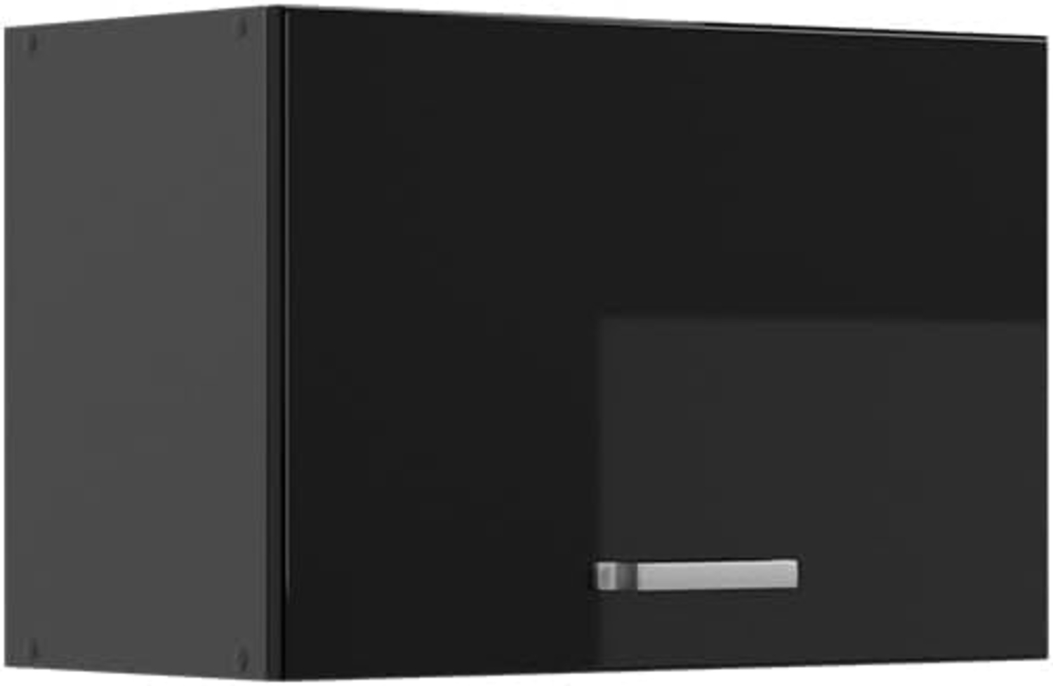 Vicco Hängeschrank R-Line, Schwarz Hochglanz/Anthrazit, 60 cm Flach Bild 1