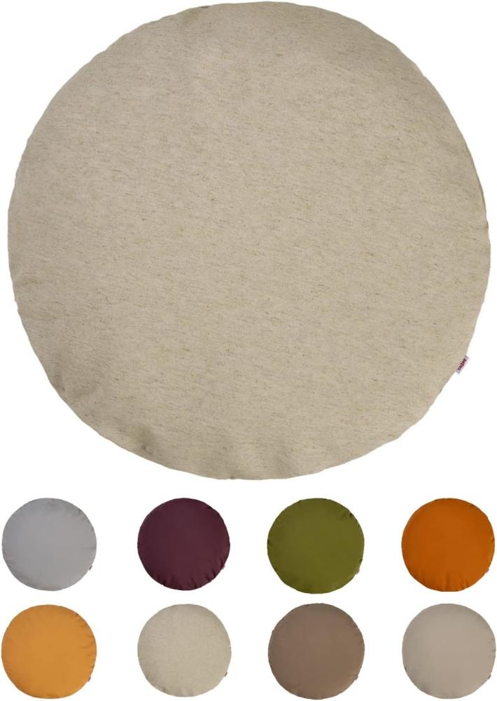 Kissenhülle rund ca. 100 cm Ø melange-beige beties "Wunschton" Bild 1