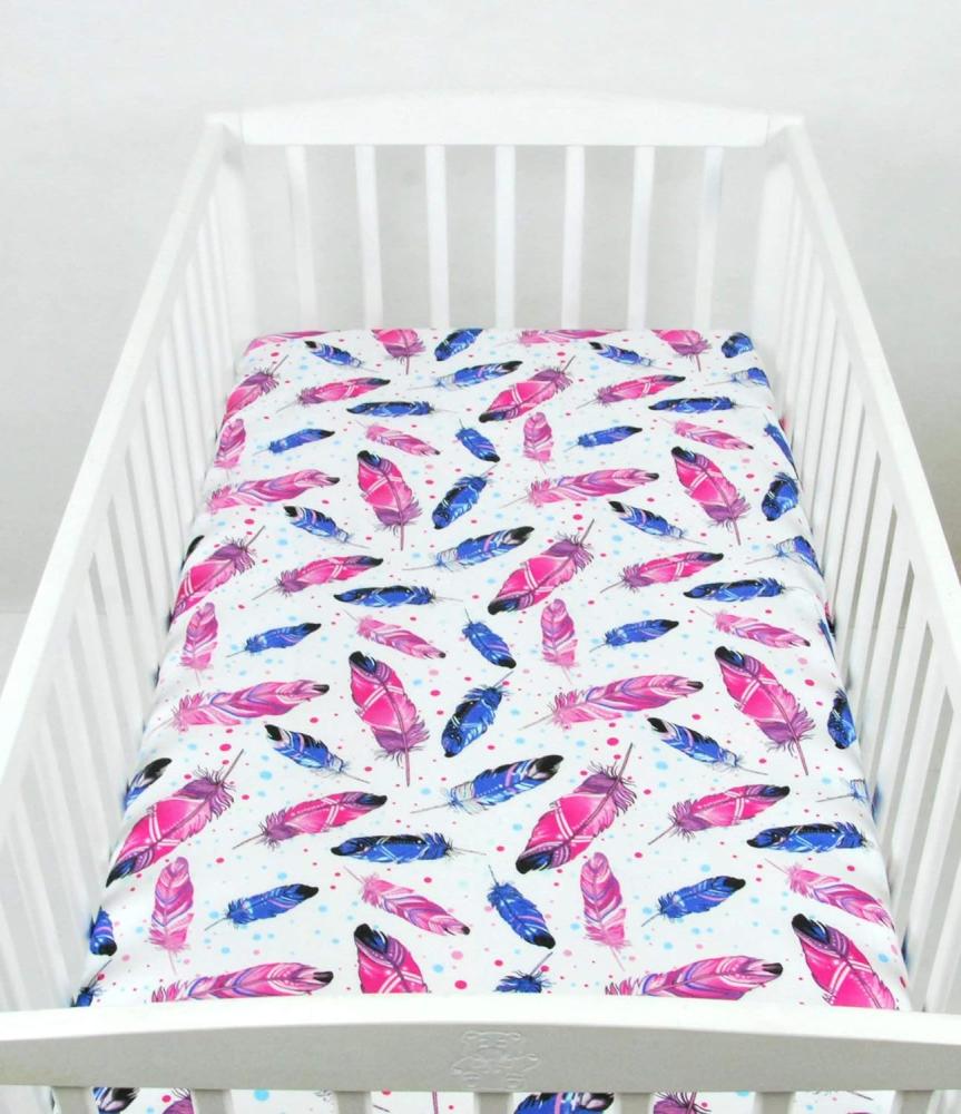 BABYLUX Spannbetttuch 70x140 cm Baby SPANNBETTLAKEN Baumwolle Kinderbett 99. Feder Bild 1