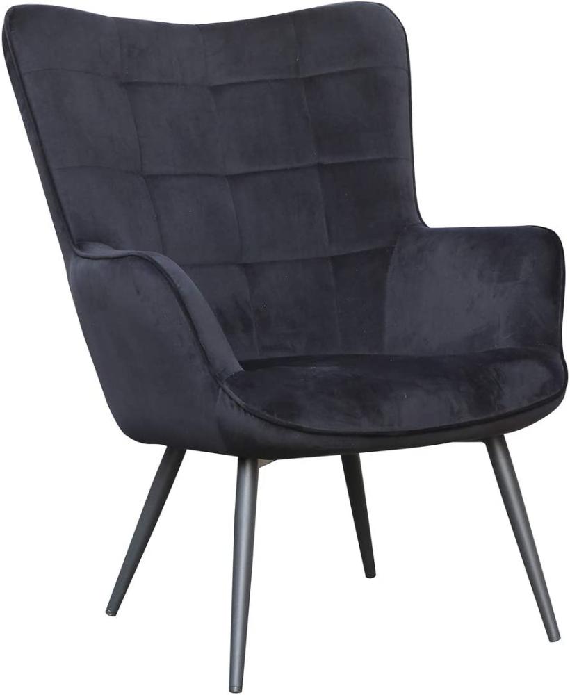 Homexperts 'ULLA' Sessel, schwarz, B 72 x H 97 x T 80 cm Bild 1