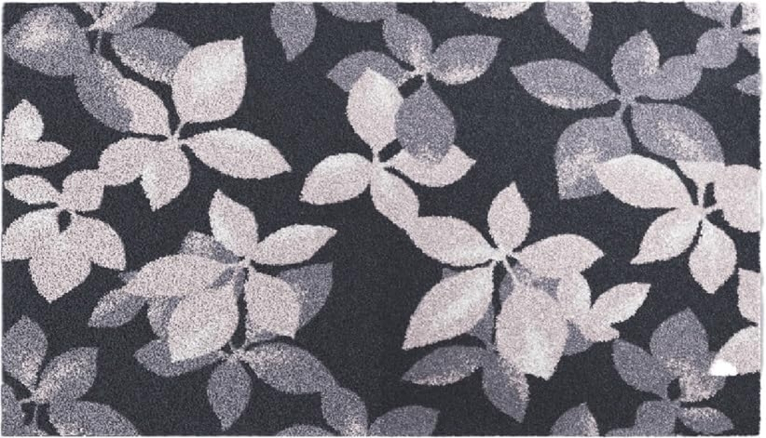 Grund Badematte Umbria, Höhe 20 mm, rutschhemmend beschichtet, fußbodenheizungsgeeignet, Polyacryl, rechteckig, Modernes Blättermuster in Black oder Taupe, 5 Jahre Garantie Bild 1