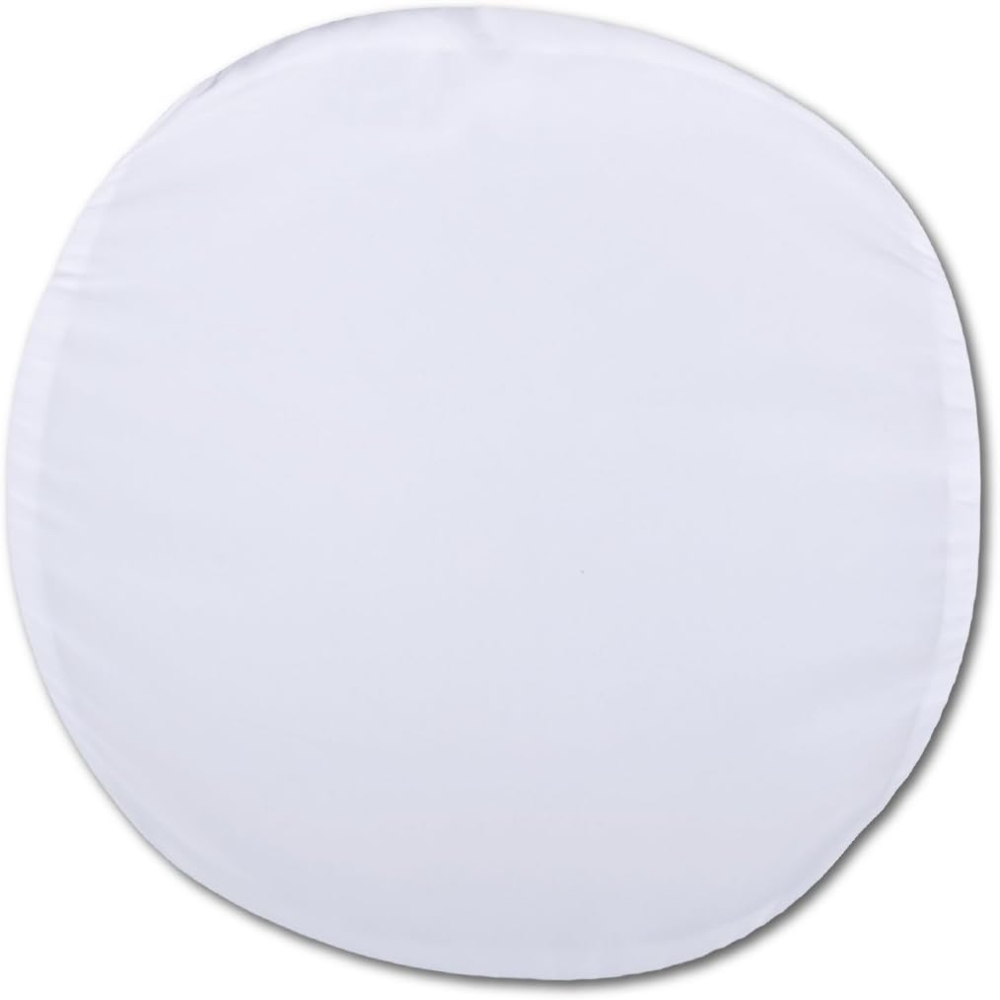 Kissenhülle Dekokissen Kissenbezug Microfaser - viele Größen und Farben Weiß Ø 60 cm Bild 1