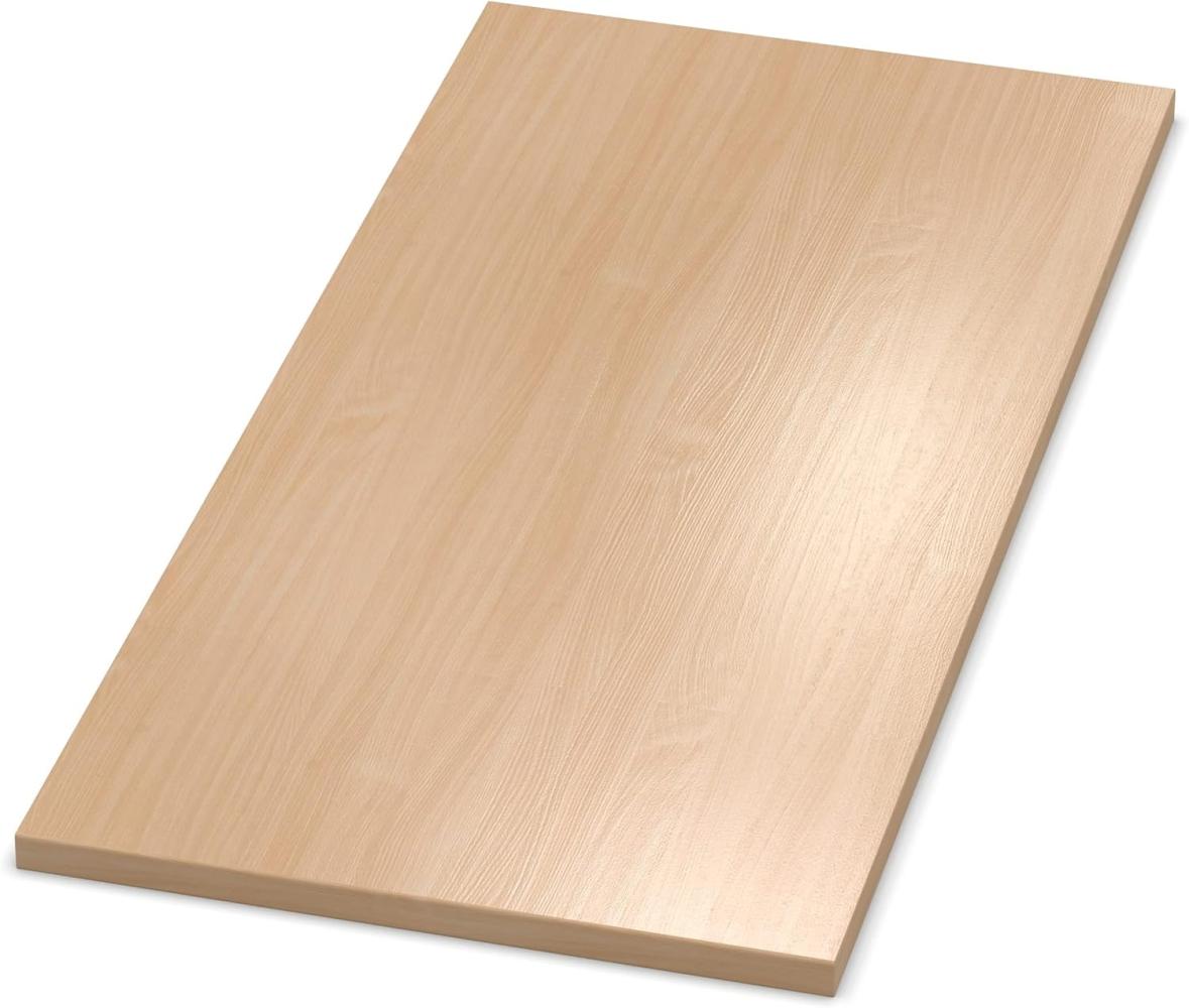 AUPROTEC Tischplatte 19mm Buche 1200 x 500 mm Holzplatte Dekor Spanplatte mit Umleimer ABS Kante Auswahl: 120 x 50 cm Bild 1