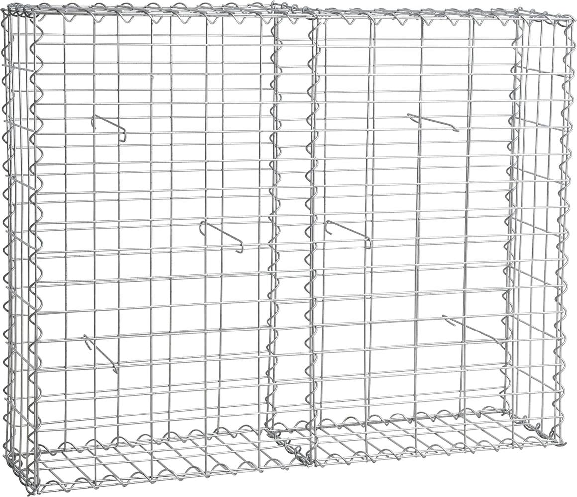 Gabione Steingabionen Steinkorb Gabionen Wand Drahtkorb 100 x 80 x 20 cm Bild 1