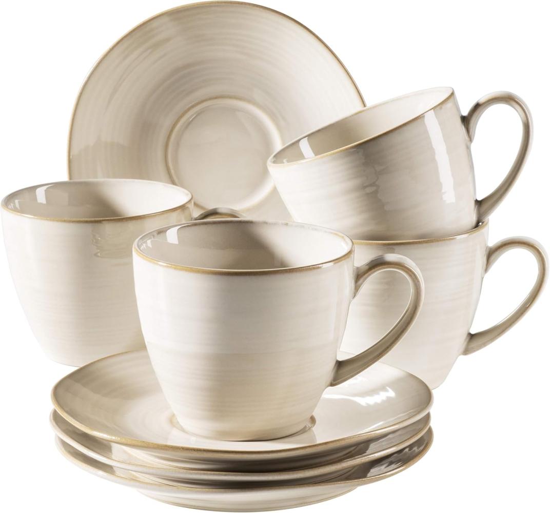 Mäser 931900 Kaffeeservice Nottingham für 4 Personen, Steinzeug, beige (1 Set, 8-teilig) Bild 1