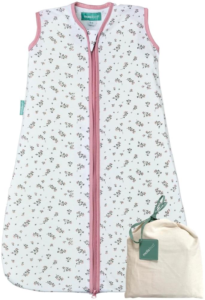 molis&co. Baby Schlafsack Sommer. 100% Baumwolle (Oeko-TEX 100). 0.5 Tog Sommerschlafsack Atmungsaktiv Babyschlafsack 85 cm für Jungen Mädchen Neugeborene 6-18 Monate. Bloom Pink. Bild 1