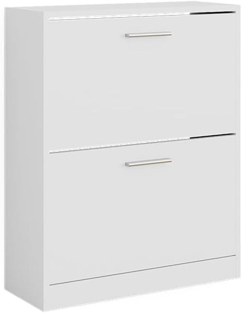 Vicco Schuhschrank Gizmo Weiß 59 x 73 cm 2 Fächer Bild 1