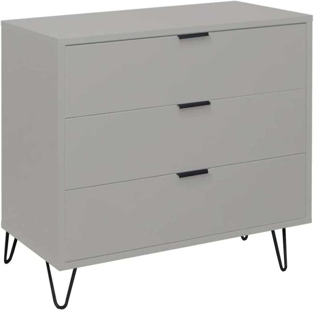 Schubladenkommode Kommode Sideboard ca. 81 x 80 x 45 cm Drahtfüsse Kreidegrau matt Lack Bild 1