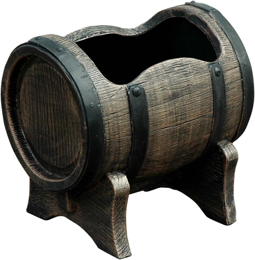 Pflanzkübel SALSA Größe S, Fass, Holz-Optik Bild 1