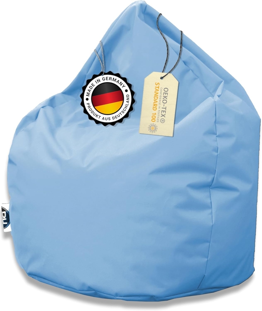 PATCH HOME Patchhome Sitzsack Tropfenform - Hellblau für In & Outdoor XL 300 Liter - mit Styropor Füllung in 25 versch. Farben und 3 Größen Bild 1