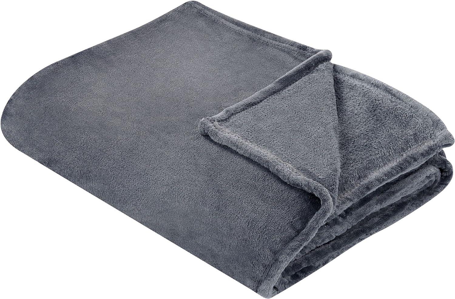Beliani 'Bayburt' Decke, Polyester grau, 200x220 cm Bild 1