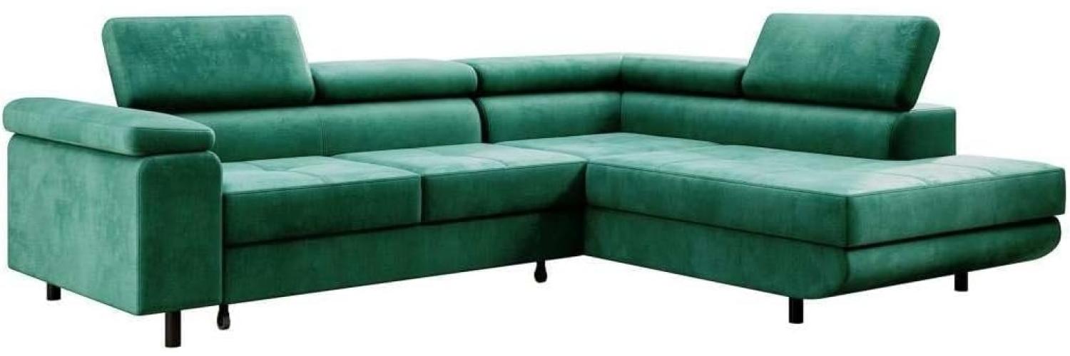 Designer Sofa Costa mit Schlaf und Klappfunktion Grün Rechts Bild 1