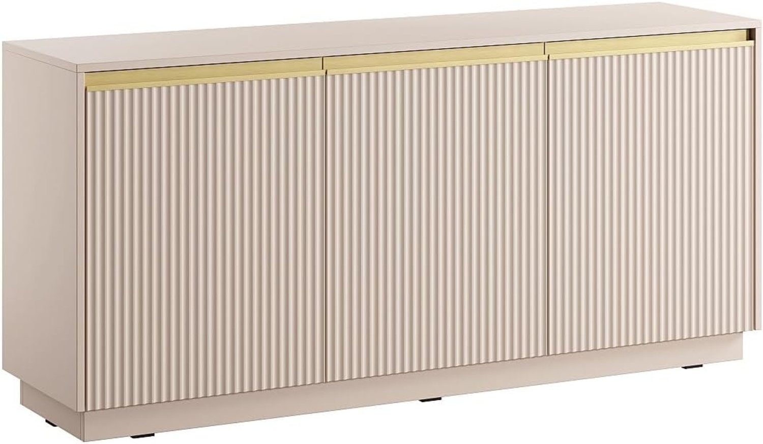 Vente-unique - Sideboard mit 3 Türen - MDF - Beige & Goldfarben - POSINIA von Pascal Morabito Bild 1