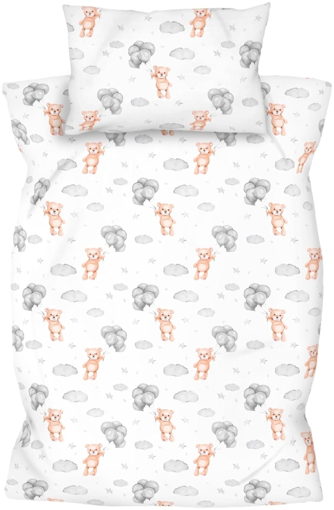 Amilian Kinderbettwäsche 100x135 - Bettwäsche Kinder - Kopfkissenbezug 40x60 cm Babybettwäsche, 2 teilig, 100% Baumwolle, für Mädchen und Jungen Bild 1