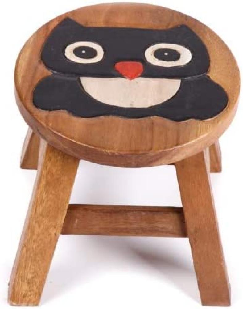Hocker \"Eule\" schwarz/weiß Bild 1