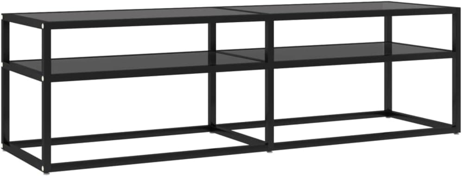 vidaXL TV-Schrank Schwarz 140x40x40,5 cm Hartglas 331715 Bild 1