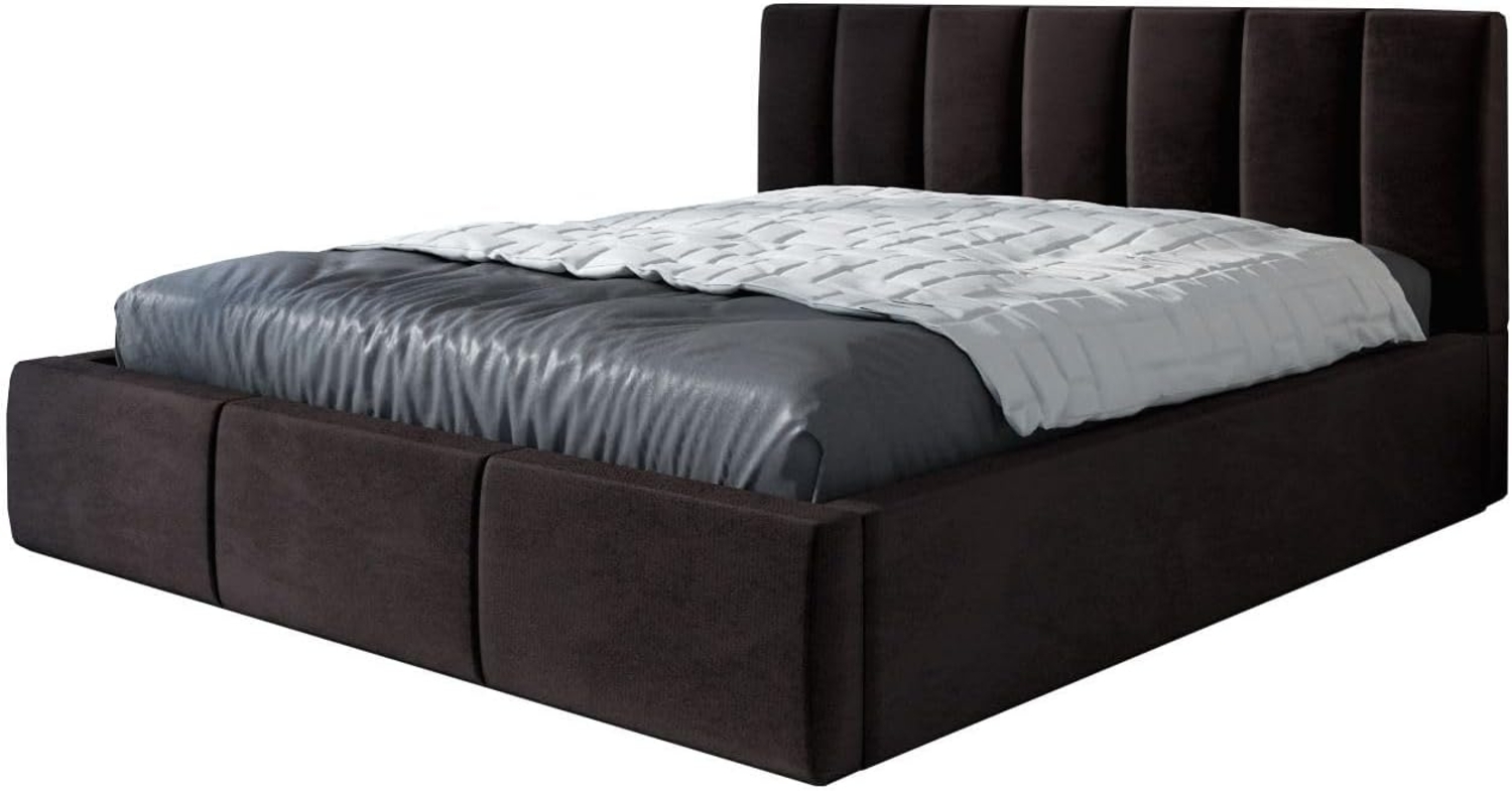 Polsterbett LISI 160x200 mit Matratze, Bettkasten und Lattenrost. Farbe: Espresso 6 Bild 1