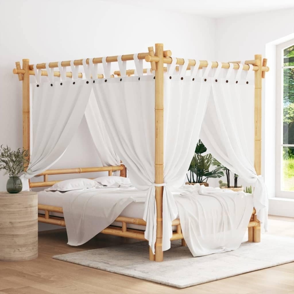 vidaXL Himmelbett 140x200 cm Bambus 340050 Bild 1