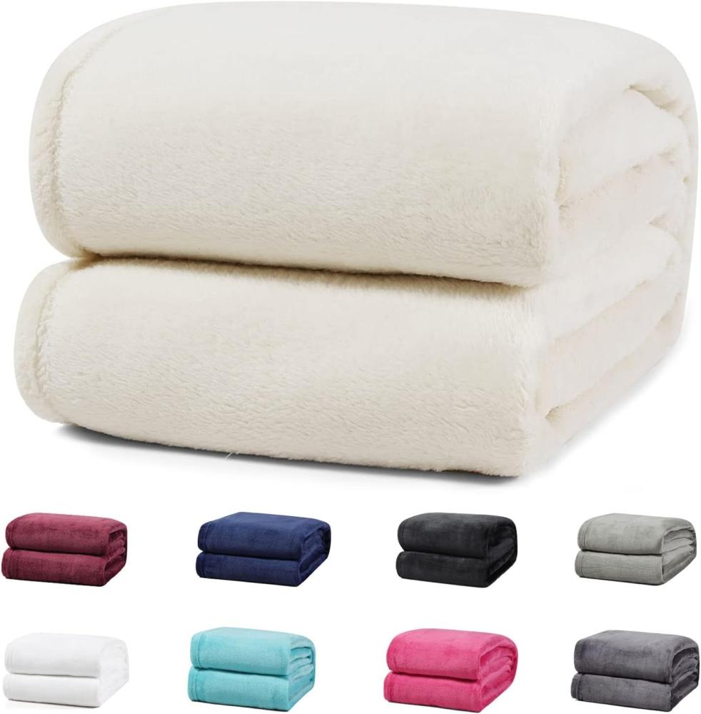 Wohndecke Luxury Kuscheldecke, 150x200 cm, 220x240 cm, 230x270 cm, Buymax, super weiche Fleece-Tagesdecke, Sofadecke Bild 1