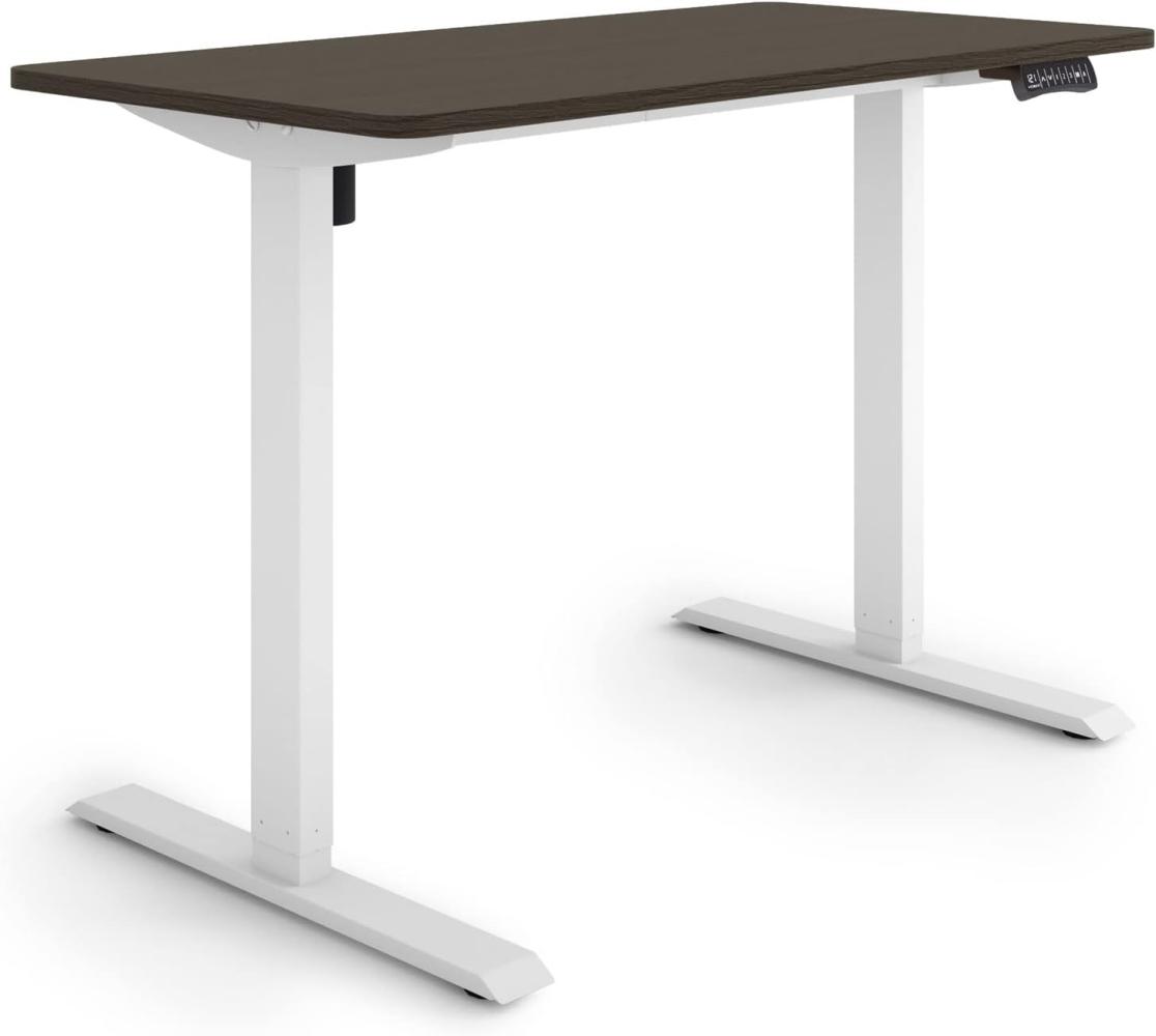 ESMART Germany ETX-121WE 120x60cm Ebenholz Dekor Ergonomischer Steh-Sitz-Schreibtisch Stufenlos elektrisch höhenverstellbar 73,5-123,5cm 3xMemory Aktivitätserinnerung Soft-Start/Stopp Schnelle Montage Bild 1