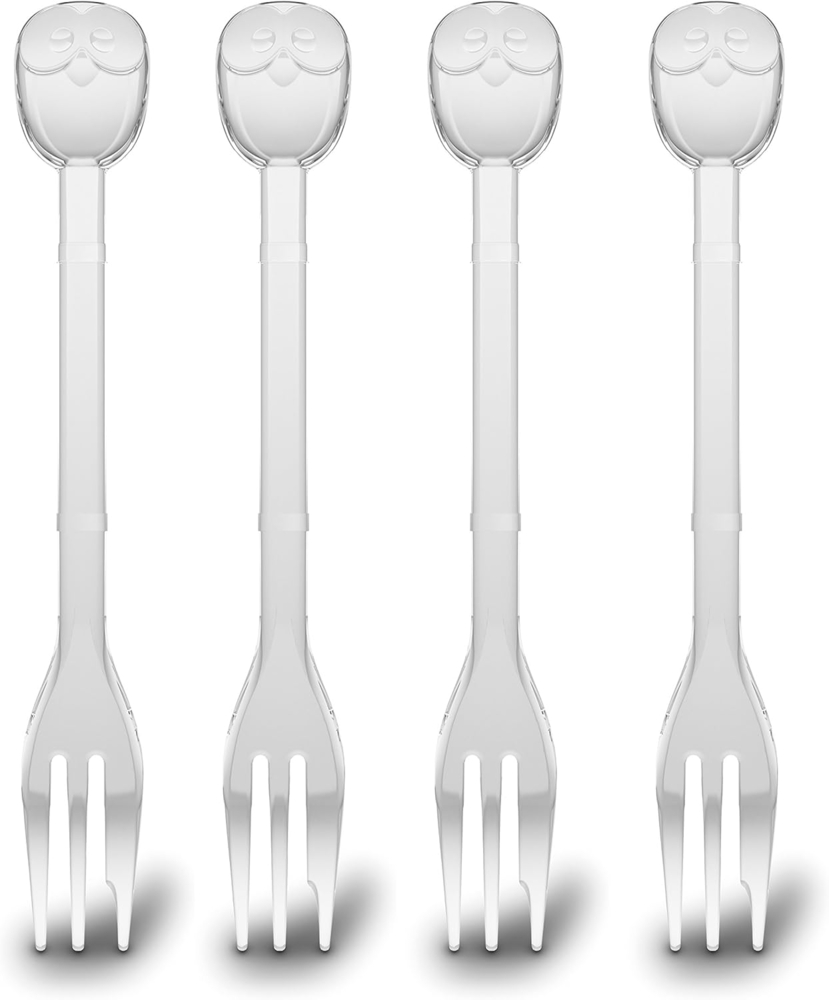 Koziol Elli, 4er Set, Kuchengabel, Besteck, Gabel, 15. 2 cm, Transparent, 3296535 Bild 1