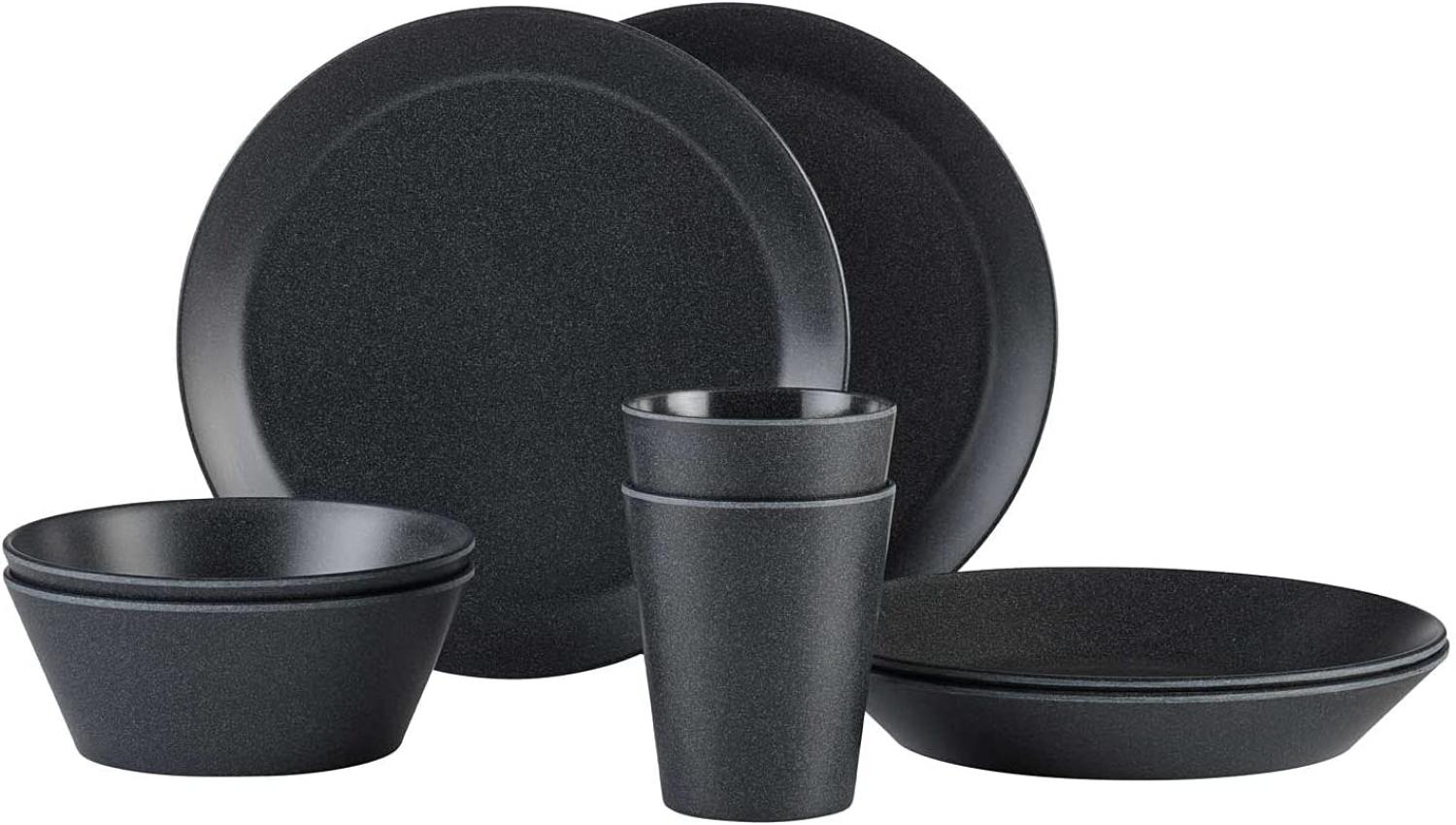 Mepal BLOOM Camping Geschirr Set Pebble Black 8-teilig Bild 1