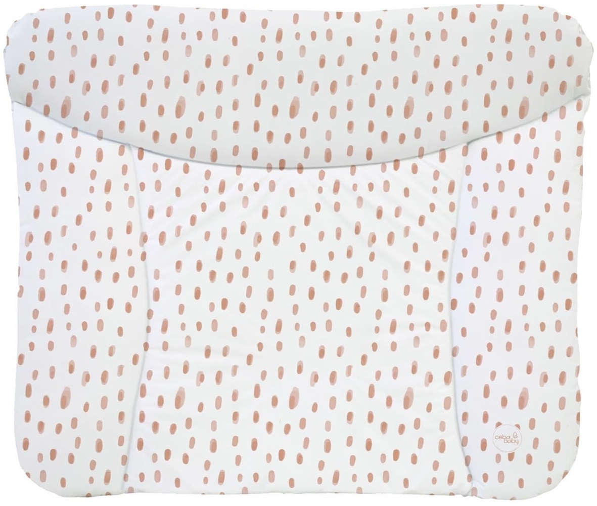 Ceba Baby® weiche Wickelauflage 75x72 cm - Baby Wickelunterlage - Wickeltischauflage für Junge und Mädchen - Wasserdicht, abwaschbar - OEKO-TEX® Standard 100 - Made in EU - Rosa Flecken Bild 1
