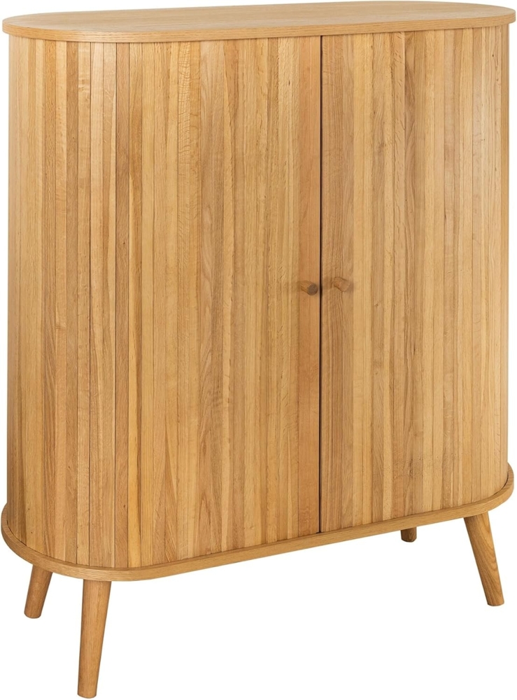 riess-ambiente Highboard VALHALLA WOOD 120cm natur · Hochschrank in Eichenholz-Design (Einzelartikel, 1 St), Wohnzimmer · 2 Türen & 3 Fächer · verstellbare Regalböden · Retro Bild 1