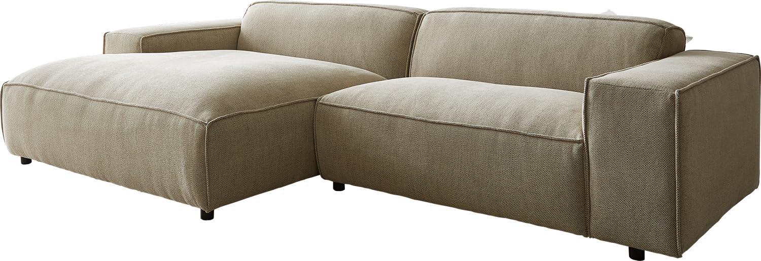 Ecksofa Tenso 280x165 cm Chenille Beige Recamiere links Bild 1