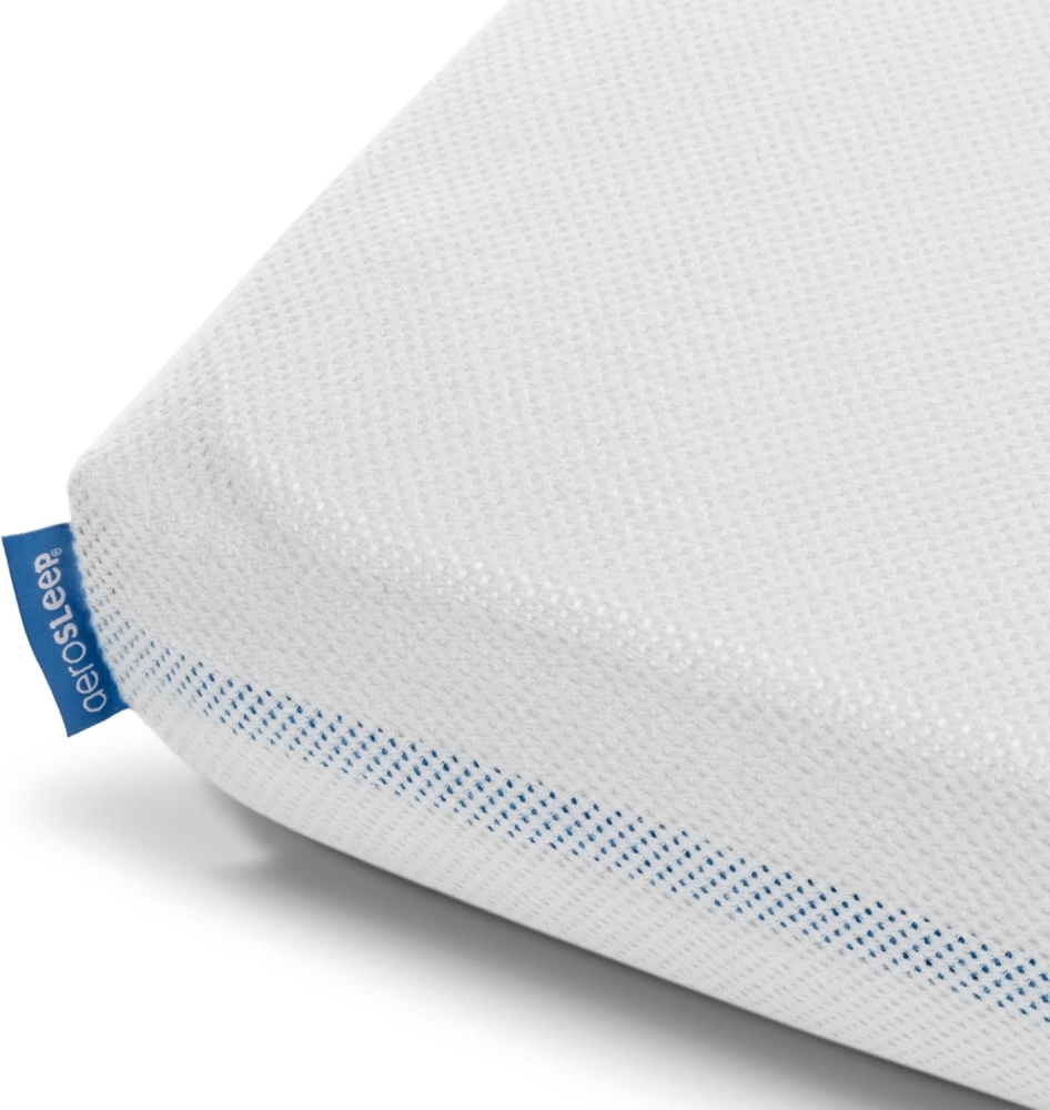 Aerosleep - SafeSleep Spannlaken Babybett - Optimale Atmung - Wärmeregulierung - Maschinenwaschbar - 83x50 cm - 100% PES - Weiß Bild 1