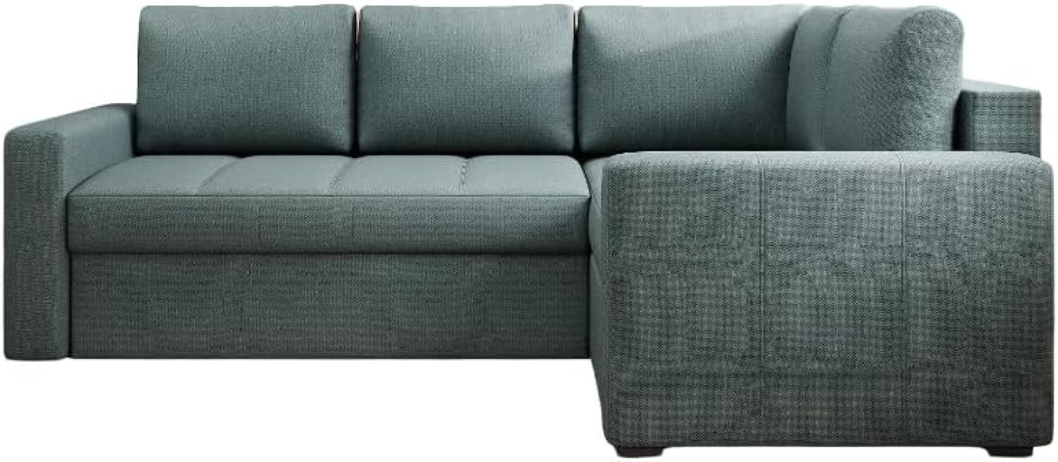 Designer Sofa Cortino mit Schlaffunktion und Stauraum Stoff Grün Rechts Bild 1