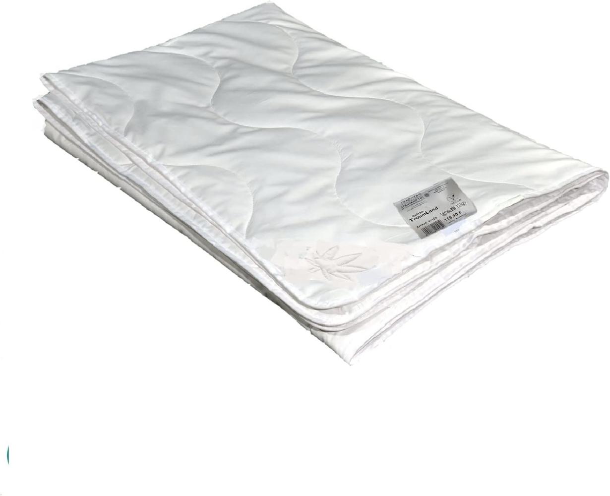 Preishit Hanf Xclusive extra leichte Sommerdecke weicher Bezug 200x220 cm vegan Bild 1