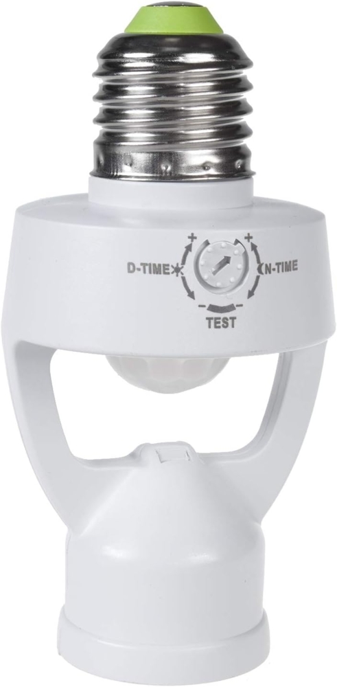 Maclean MCE233 Lampenfassung mit Bewegungssensor und Dämmerungssensor E27 Fassung Adapter Erfassungsbereich 360° Sensor Automatische Beleuchtung Bild 1