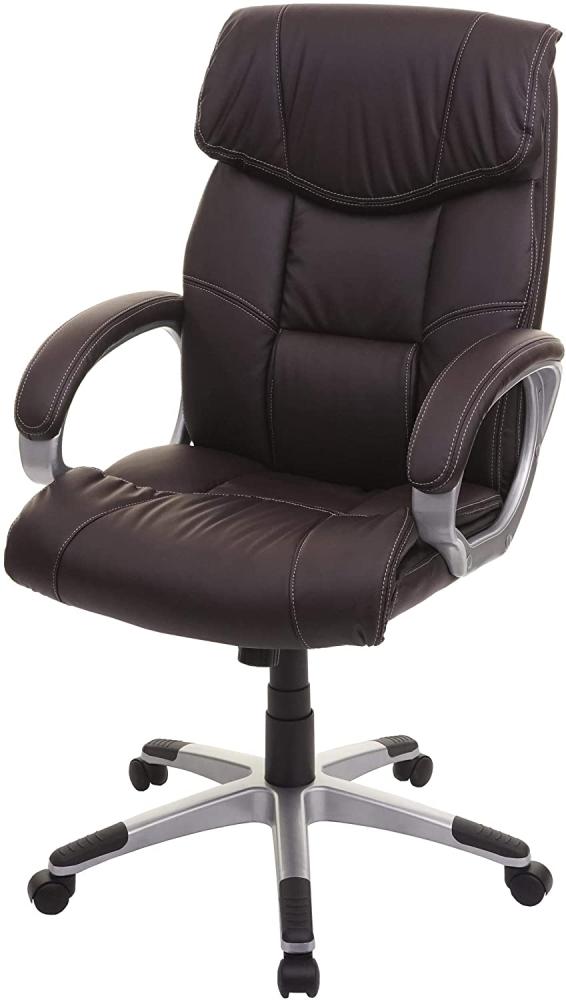 Mendler 'HWC-A71' Chefsessel, Stoff / Textil Wildleder-Optik coffeebraun, max. 120 kg, FSC® Bild 1