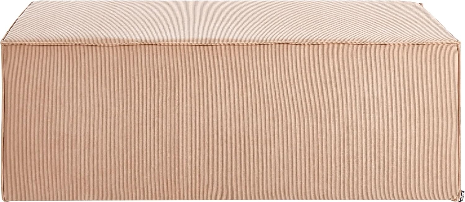 Pouf VINITA Cord Beige 120 cm 55 cm 43 cm Bild 1