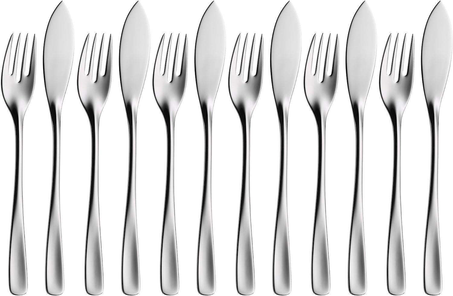 WMF Fischbesteck 12-teilig Ambiente Fischgabel Fischmesser Cromargan protect Edelstahl rostfrei extrem kratzbeständig poliert Bild 1