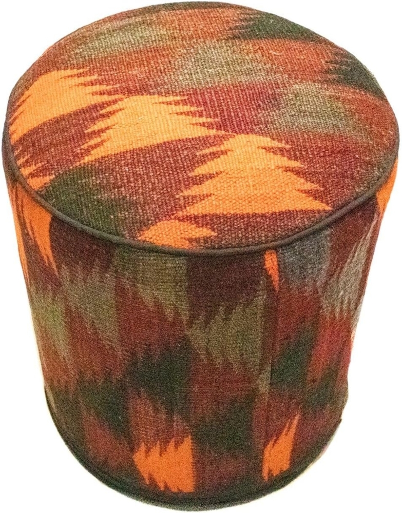 Sonderform,XS / 80 cm Ø Rund & kleiner,Mehrfarbig,Patchwork,Schurwolle,Afghanistan Bild 1