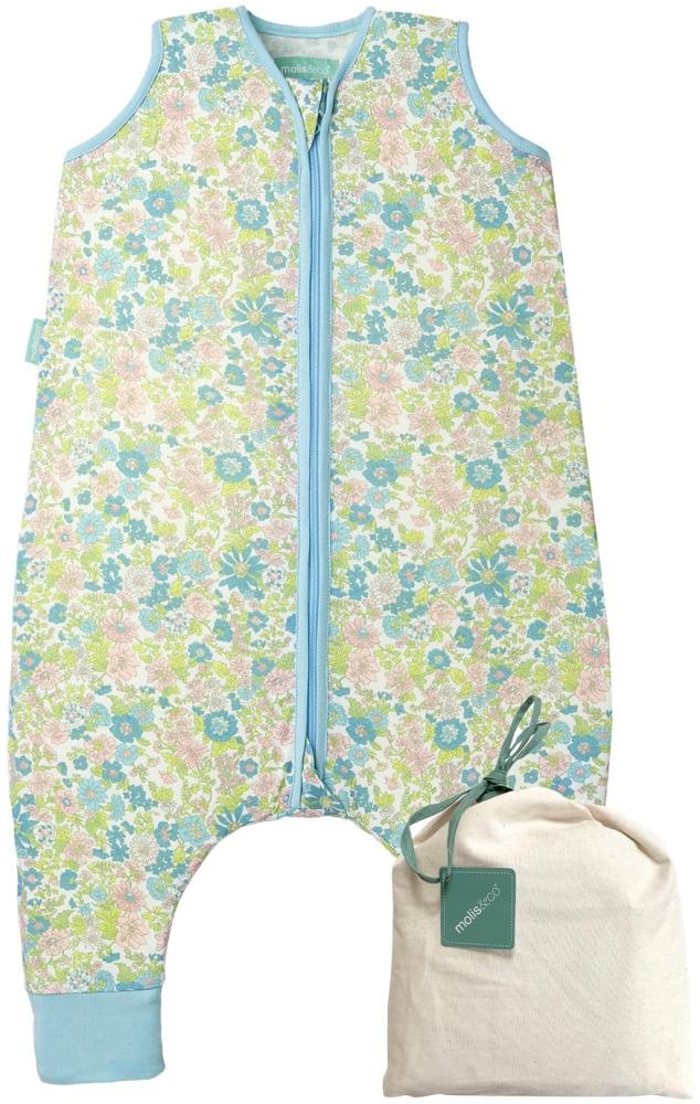 molis&co. Baby-schlafsack mit Füßen. 0.5 TOG. 80 cm (2 Jahre). Ideal für den Sommer. Commelina. 100% Baumwolle (OEKO-TEX 100). Bild 1