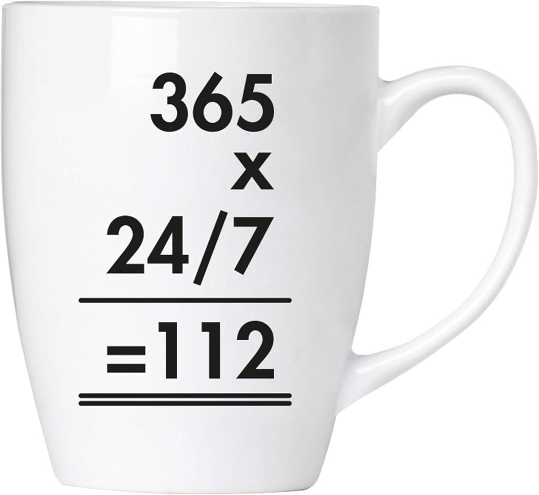 365 x 24/7 = 112 Feuerwehr - Tasse aus Keramik Bild 1