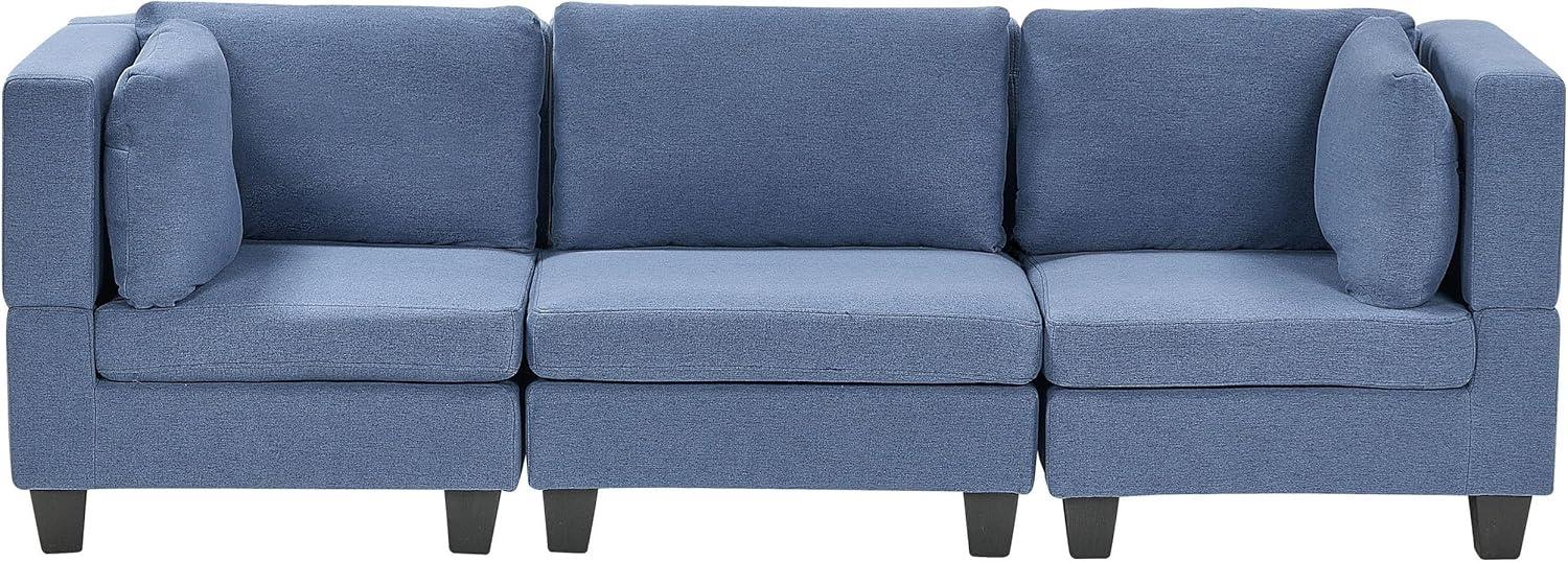 Beliani 'Unstad' Sofa, Blau, Leinenoptik, 72 x 76 x 228 cm, ohne Ottomane, Einzelsofa Bild 1