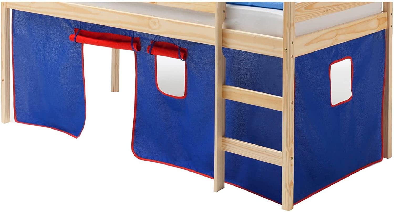 IDIMEX Bettvorhang blau/rot Bild 1